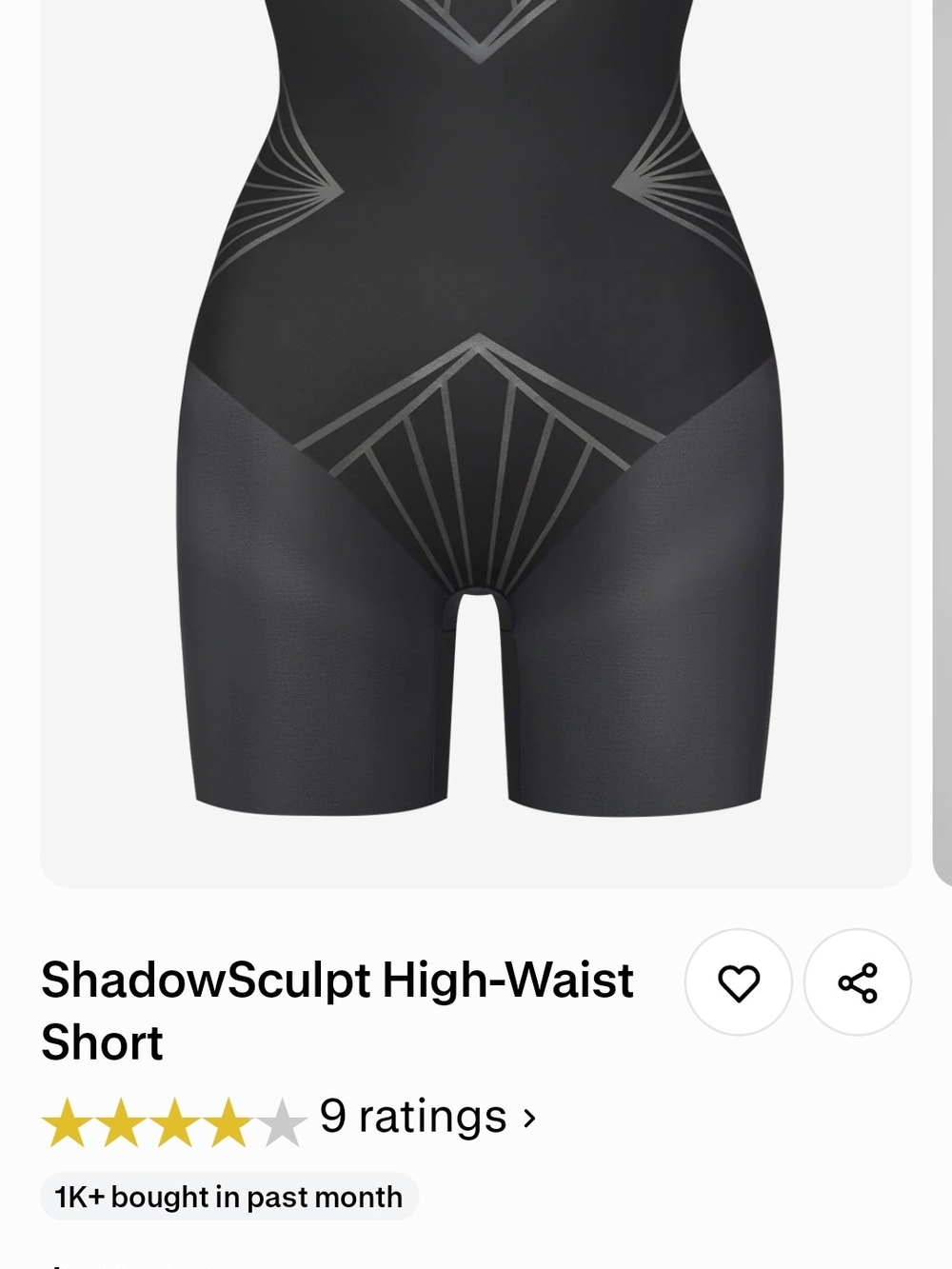 Honeylove ShadowSculpt High-Waist Shapewear in Black